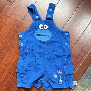 Blue Kids Overalls Sesame Street